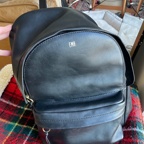 Madewell Black Leather Lorimer Backpack main image 6